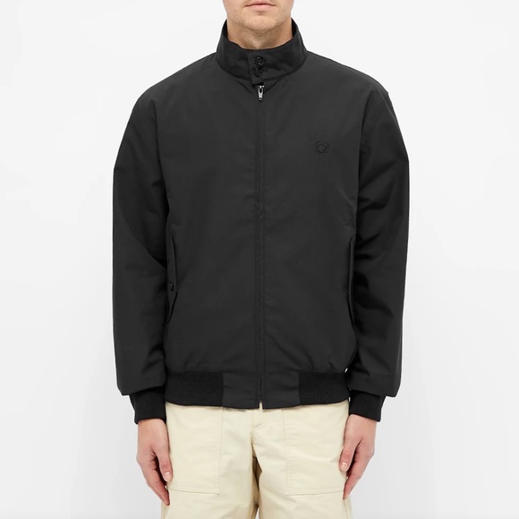 Fred Perry Harrington Jacket in Black J7320 - Size Medium - MSRP $370 - BNWT - Picture 2 of 6